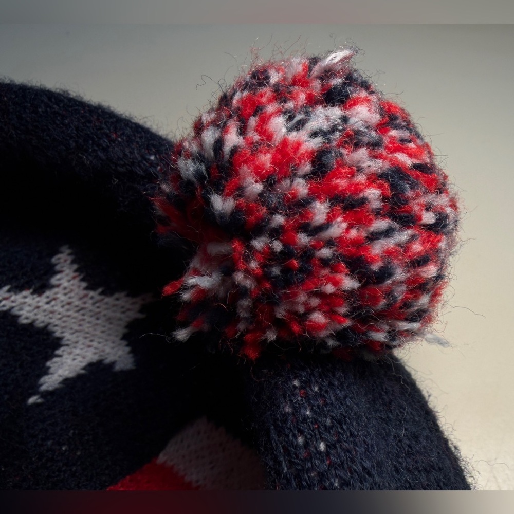 Swix Ski Hat American Flag Knit Red White & Blue Mini PomPom - Picture 3 of 7